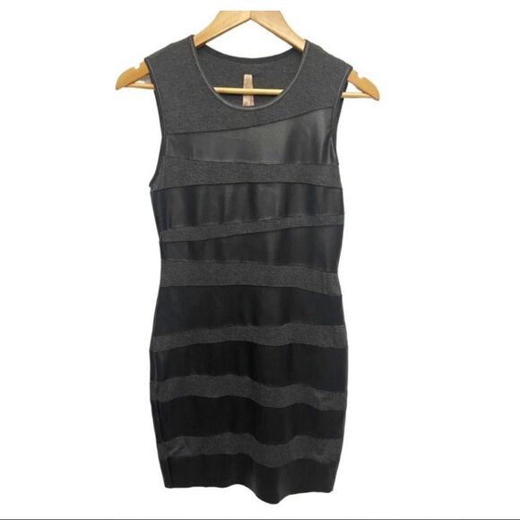 Bailey 44 Black Faux Leather Mini Dress - Picture 1 of 6